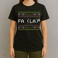 Fa La 8 Hilarious Santa Math Teacher Christmas Gift T-Shirt thumb 4