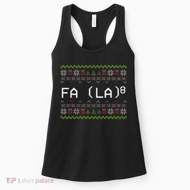 Fa La 8 Hilarious Santa Math Teacher Christmas Gift Women's Tank Top