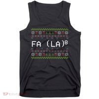 Fa La 8 Hilarious Santa Math Teacher Christmas Gift Tank Top thumb 0