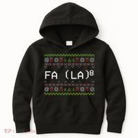 Fa La 8 Hilarious Santa Math Teacher Christmas Gift Kids Hoodie thumb 0
