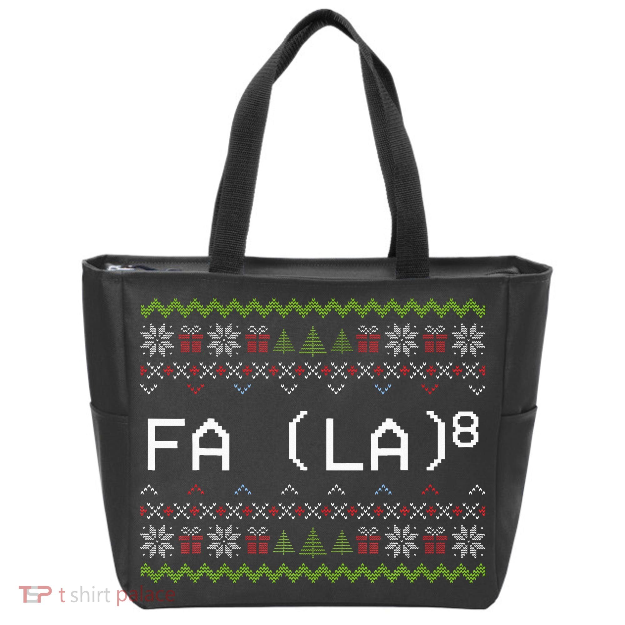 Fa La 8 Hilarious Santa Math Teacher Christmas Gift Tote Bag