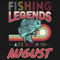 Fishing Legends Are Born In August Kids Long Sleeve Shirt thumb 2