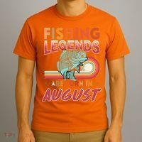 Fishing Legends Are Born In August T-Shirt thumb 3