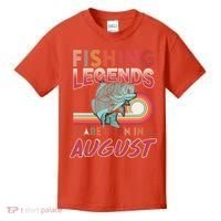 Fishing Legends Are Born In August Kids T-Shirt thumb 0