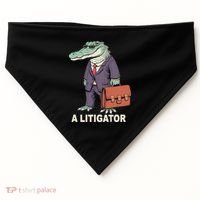 Funny Lawyer A Litigator Law School Degree Attorney Graduate USA-Made Doggie Bandana thumb 0