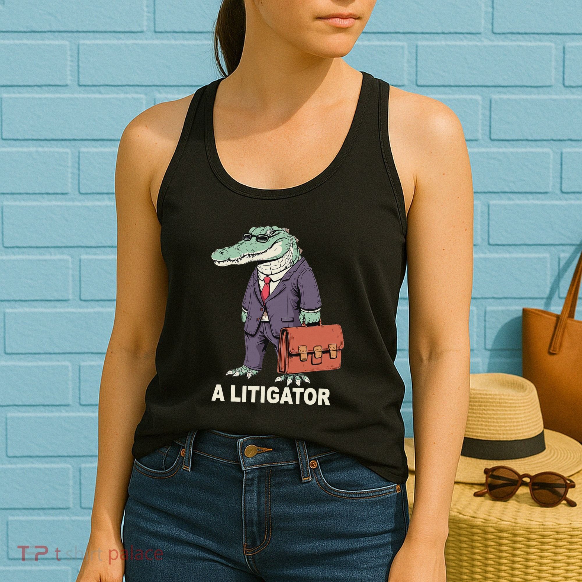 Funny Lawyer A Litigator Law School Degree Attorney Graduate Women's Tank Top