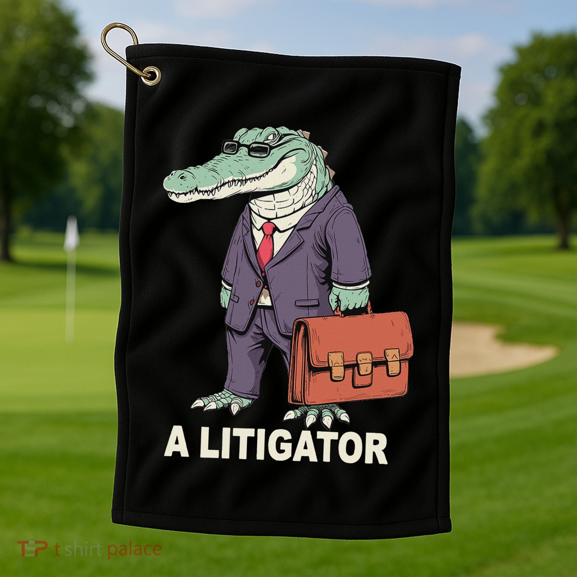 Funny Lawyer A Litigator Law School Degree Attorney Graduate Golf Towel