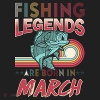 Fishing Legends Are Born In March Women's Sweatshirt thumb 2