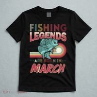 Fishing Legends Are Born In March T-Shirt thumb 5