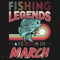 Fishing Legends Are Born In March Mousepad thumb 1