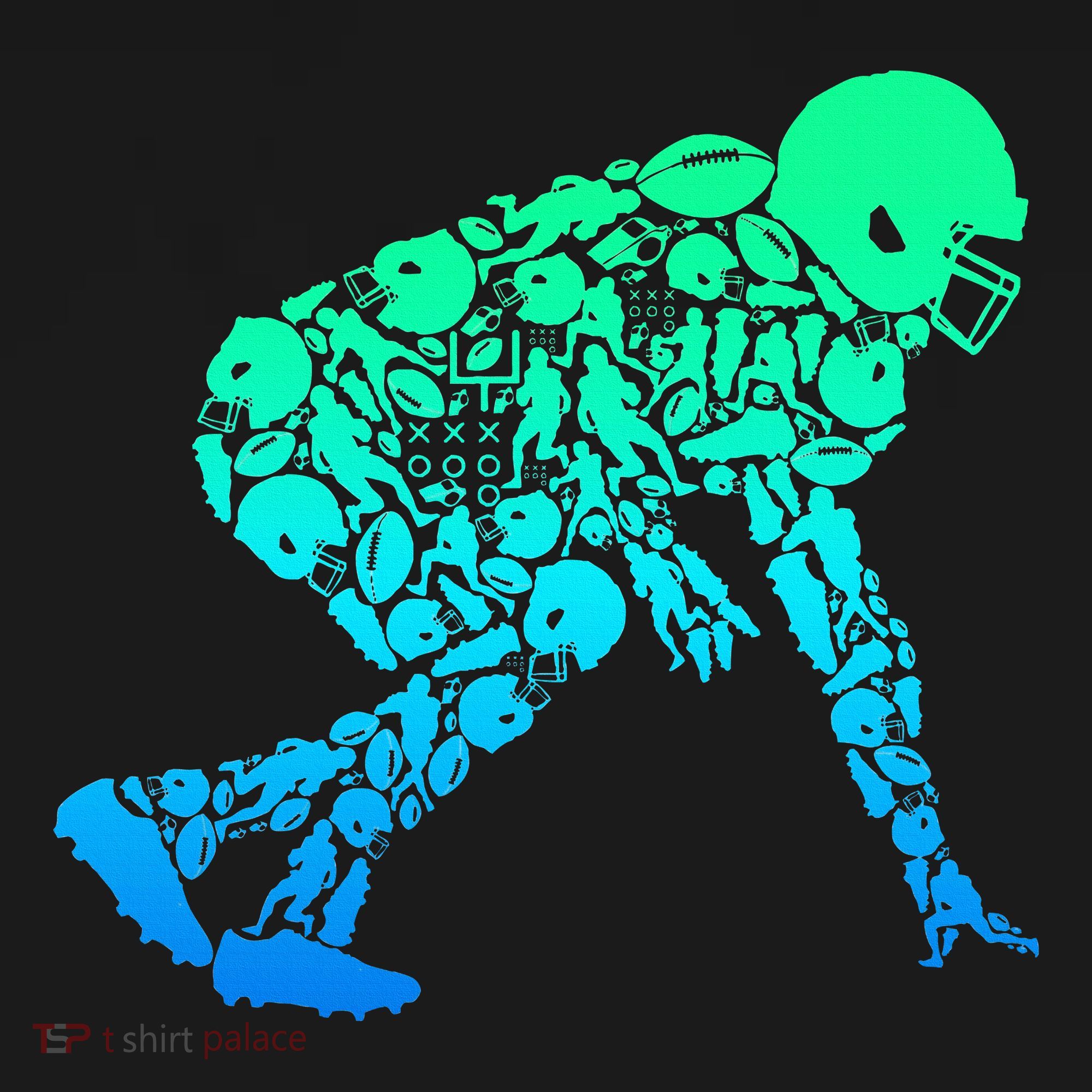 Football Lineman American Football T-Shirt