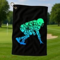 Football Lineman American Football Golf Towel thumb 1