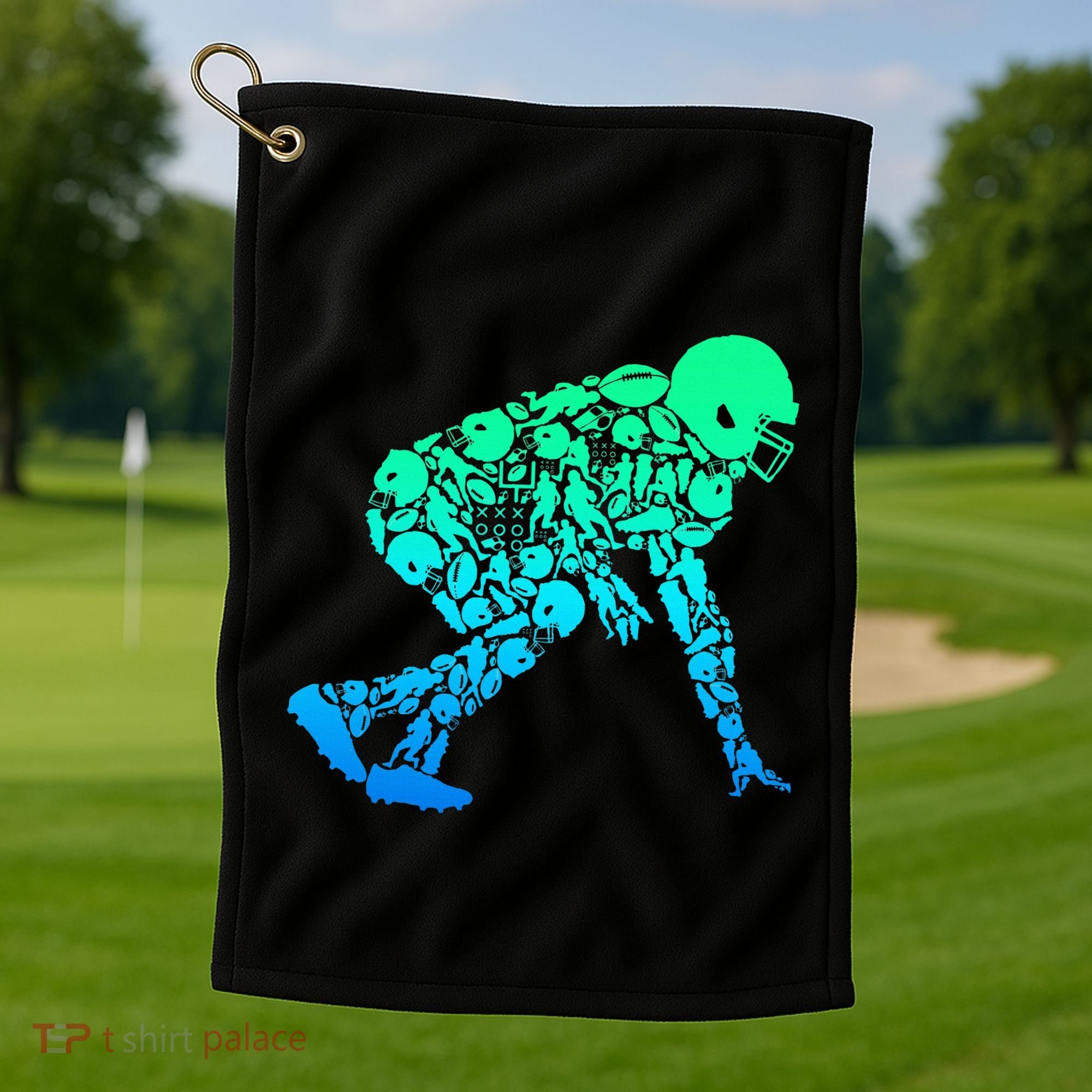 Football Lineman American Football Golf Towel