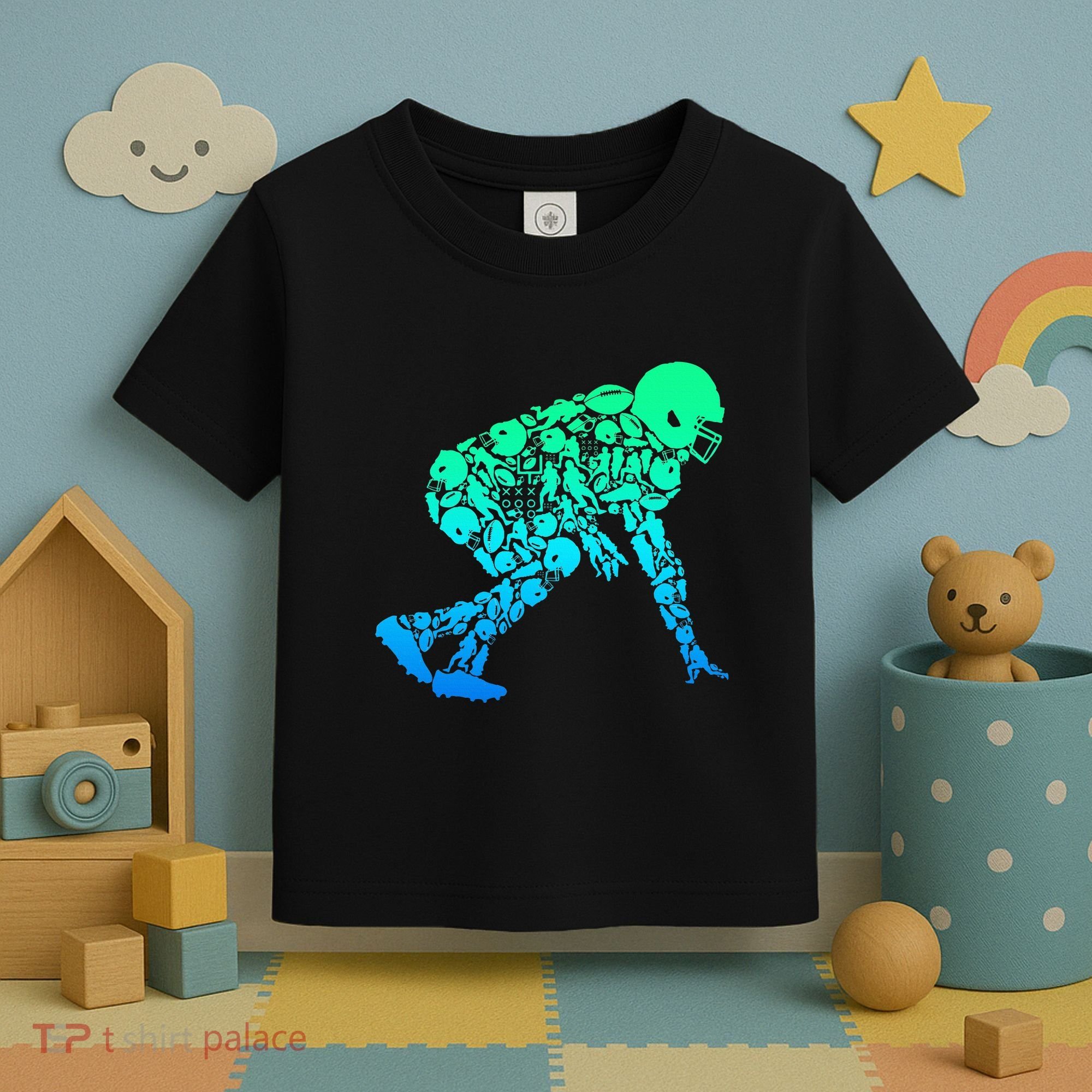 Football Lineman American Football Toddler T-Shirt