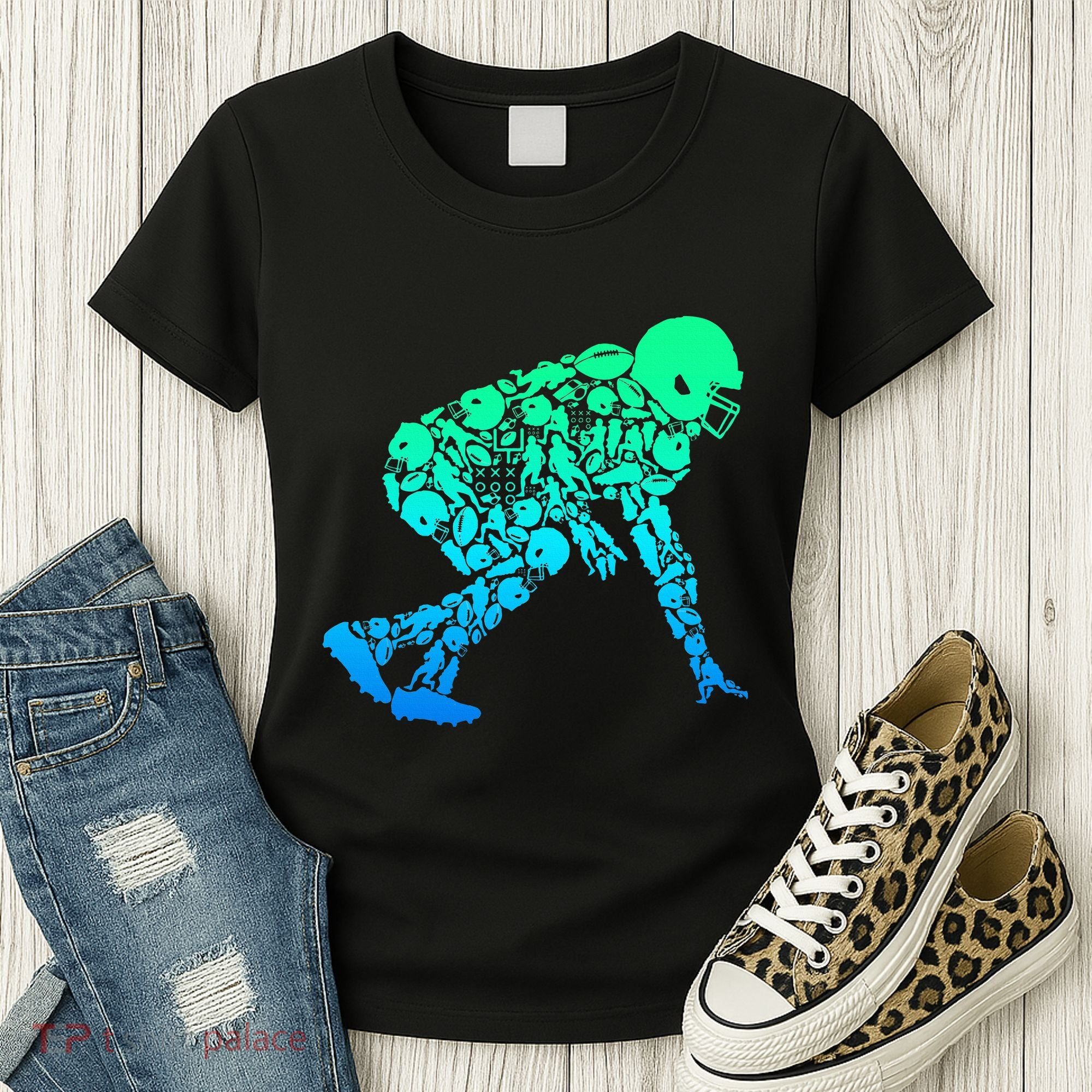 Football Lineman American Football Women's T-Shirt