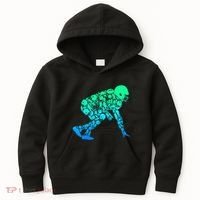 Football Lineman American Football Kids Hoodie thumb 0