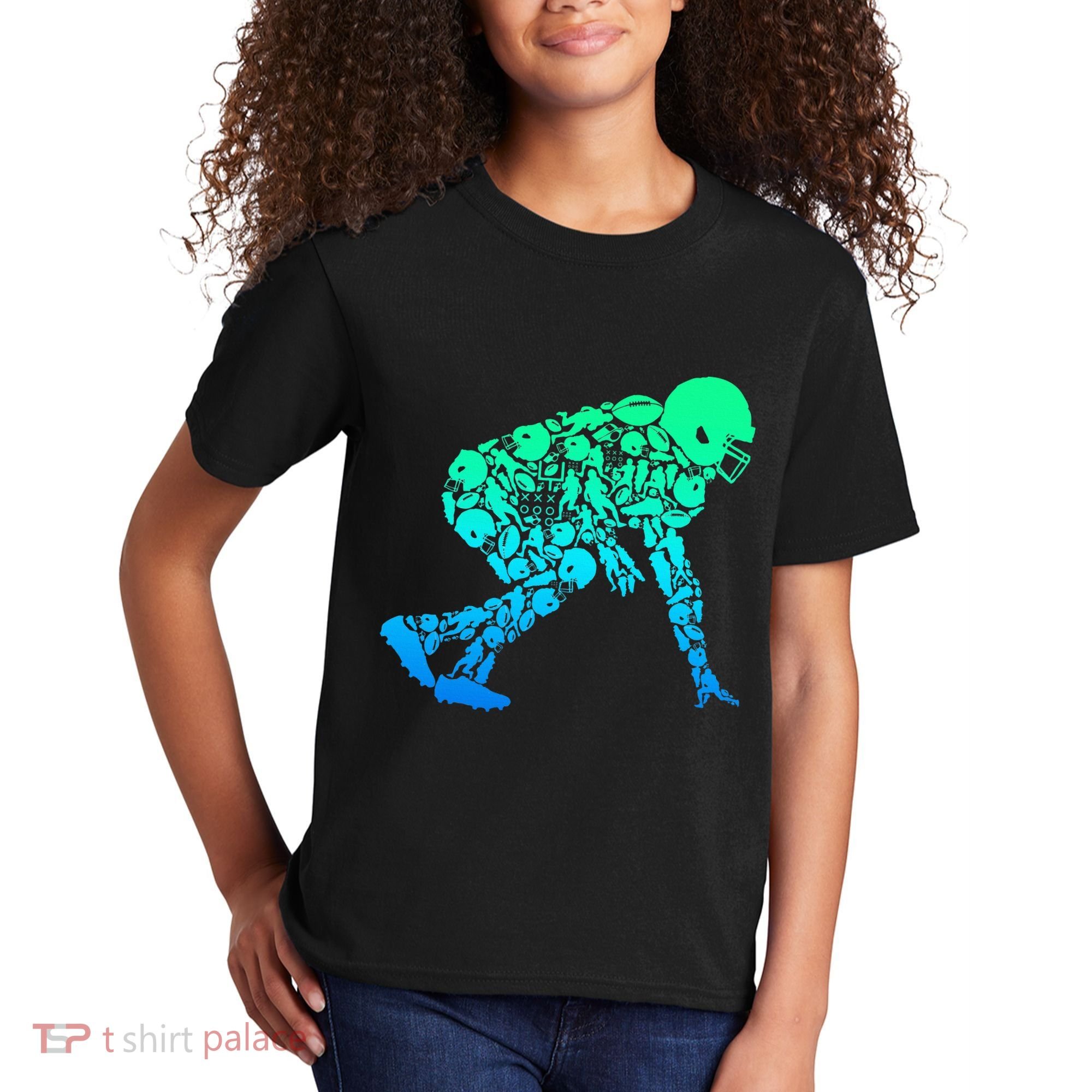 Football Lineman American Football Kids T-Shirt