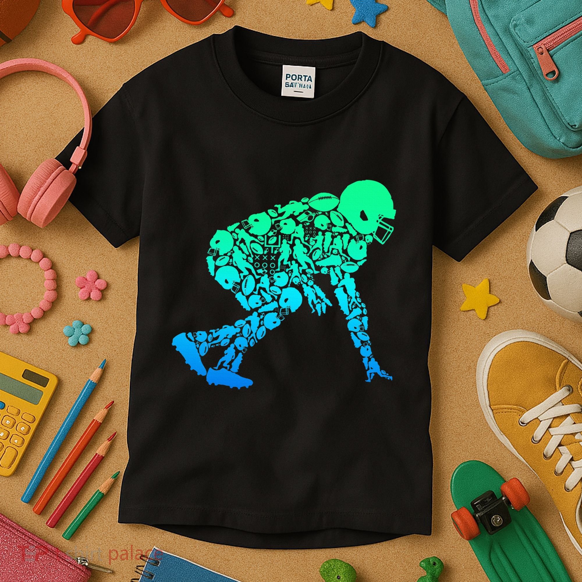 Football Lineman American Football Kids T-Shirt