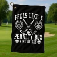 Feels Like A Penalty Box Kind Of Day Golf Towel thumb 1