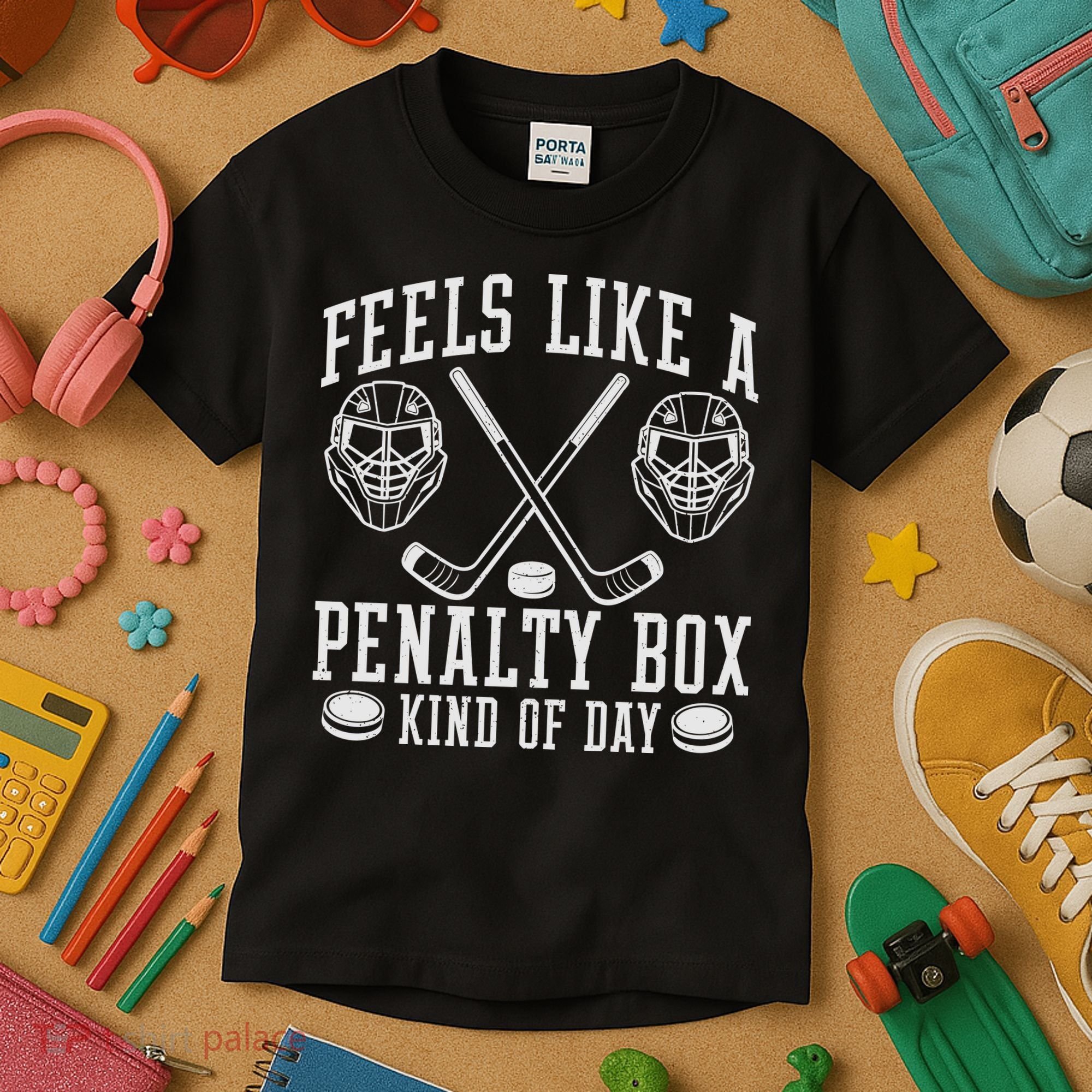 Feels Like A Penalty Box Kind Of Day Kids T-Shirt