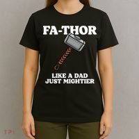 Fa-Thor Like A Dad Just Mightier T-Shirt thumb 4