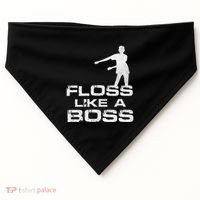 Floss Like A Boss Funny Dance Distress USA-Made Doggie Bandana thumb 0