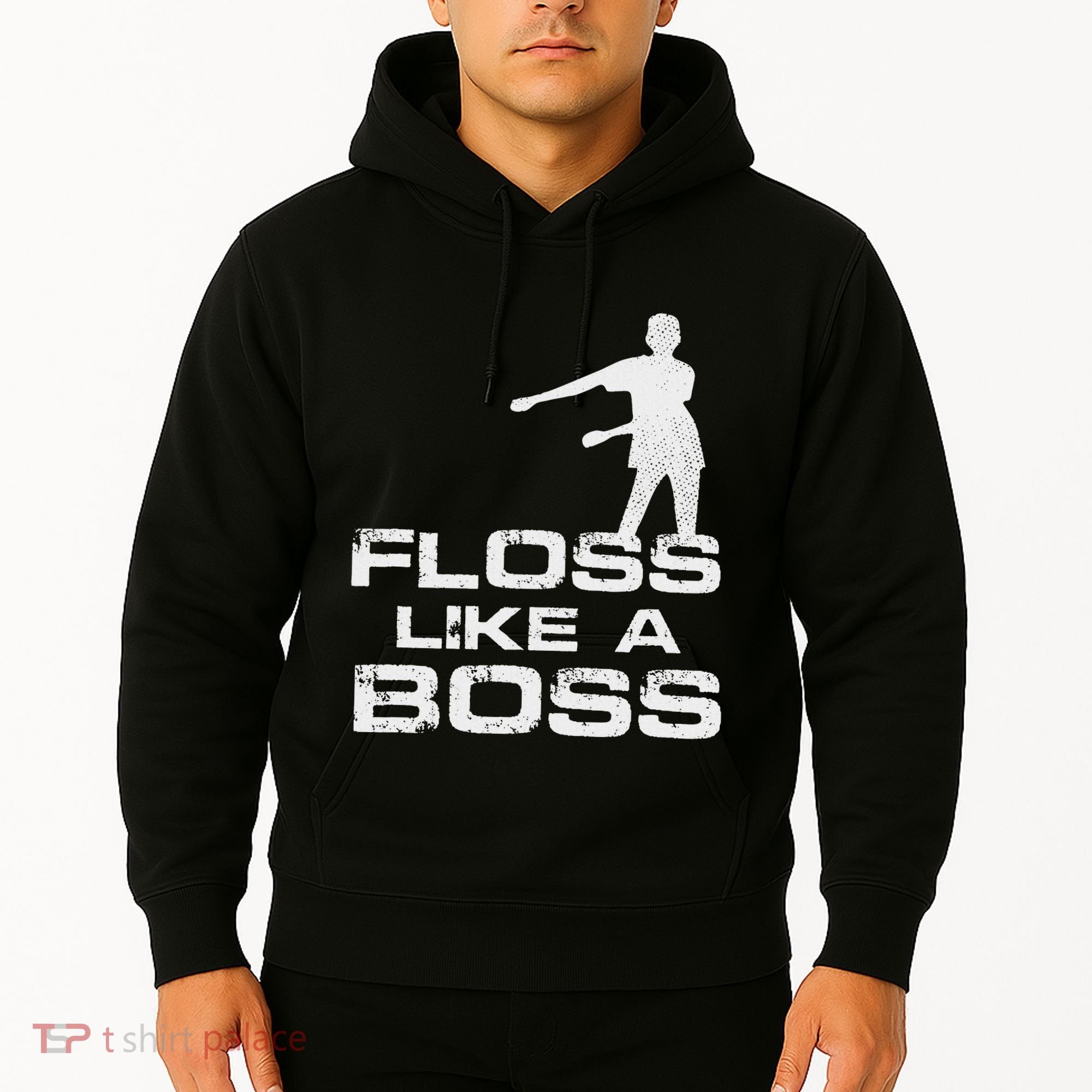 Floss Like A Boss Funny Dance Distress Hoodie