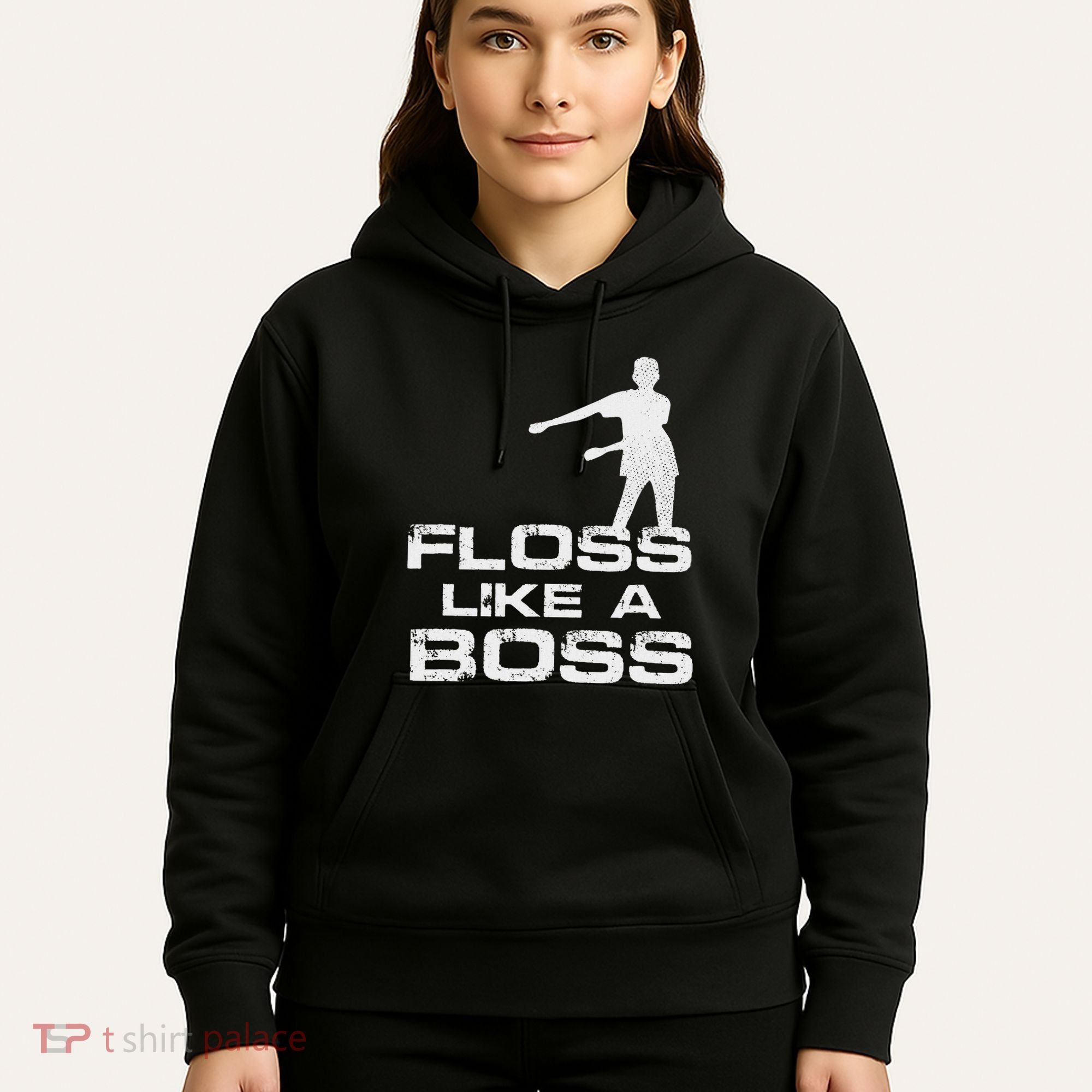 Floss Like A Boss Funny Dance Distress Hoodie