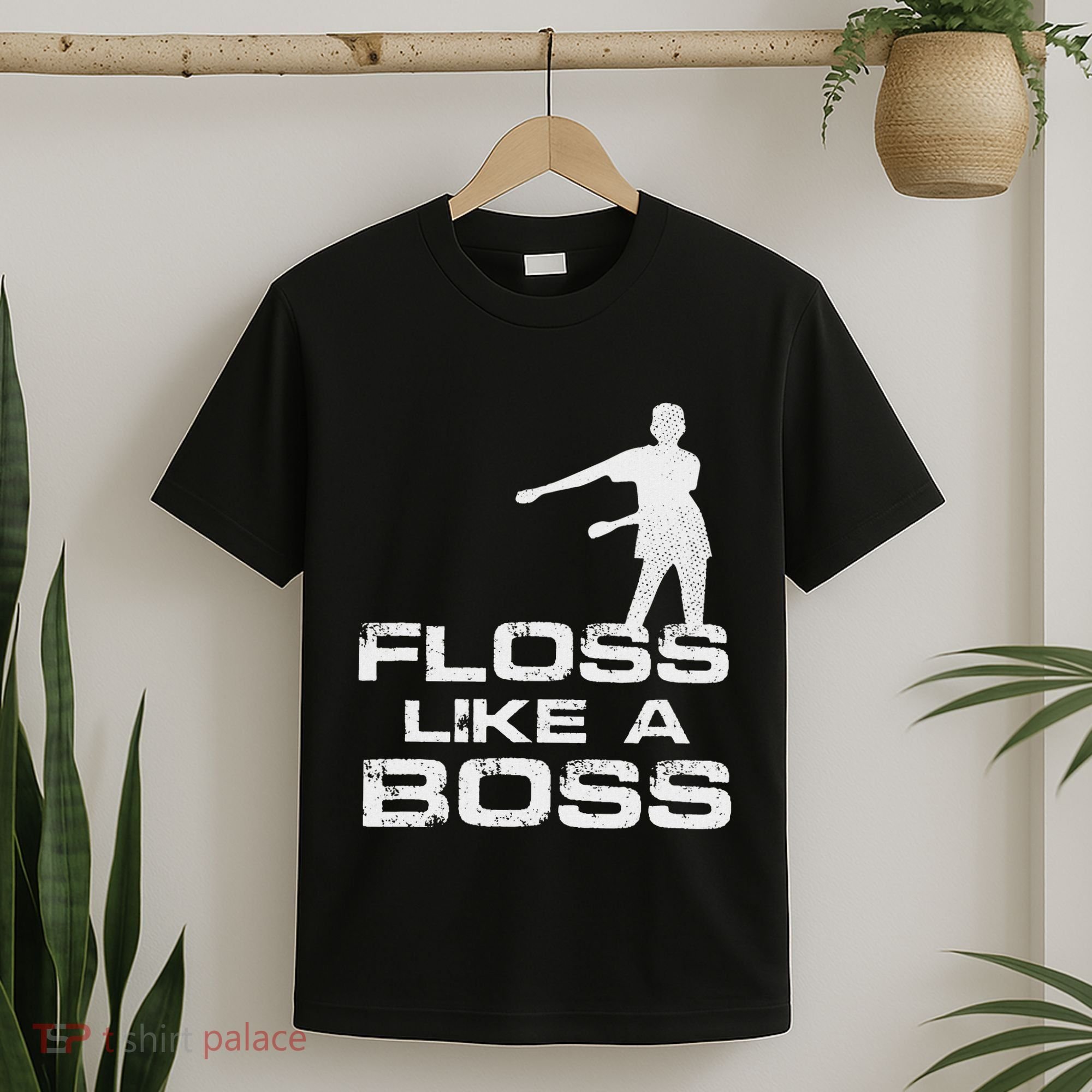 Floss Like A Boss Funny Dance Distress T-Shirt