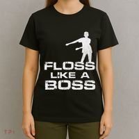 Floss Like A Boss Funny Dance Distress T-Shirt thumb 4