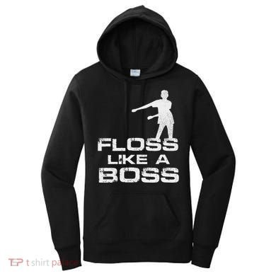 Floss Like A Boss Funny Dance Distress Women's Hoodie