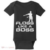 Floss Like A Boss Funny Dance Distress Baby Bodysuit thumb 0
