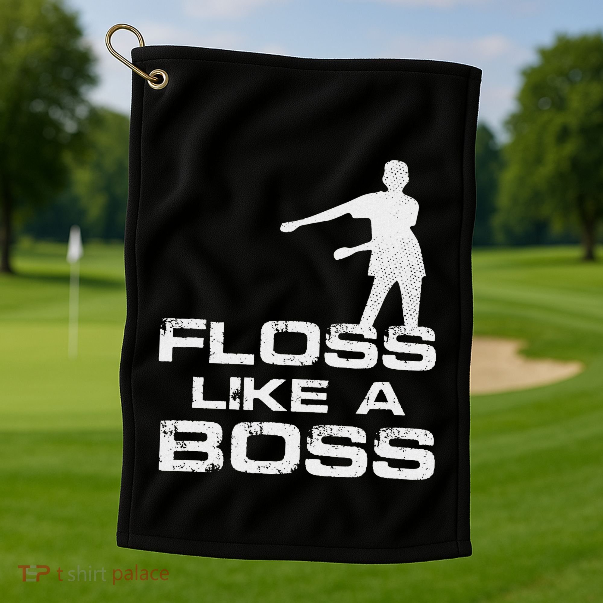 Floss Like A Boss Funny Dance Distress Golf Towel