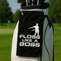 Floss Like A Boss Funny Dance Distress Golf Towel thumb 2