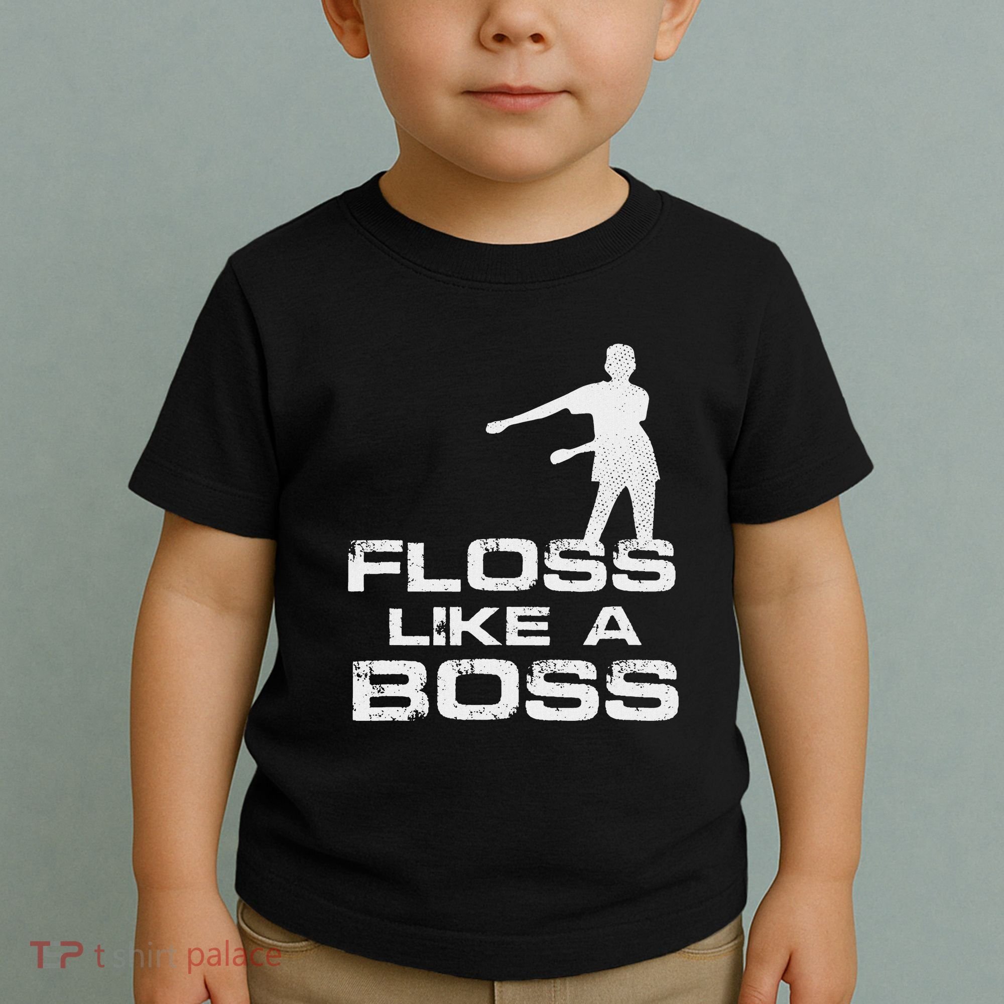 Floss Like A Boss Funny Dance Distress Toddler T-Shirt