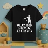 Floss Like A Boss Funny Dance Distress Toddler T-Shirt thumb 3