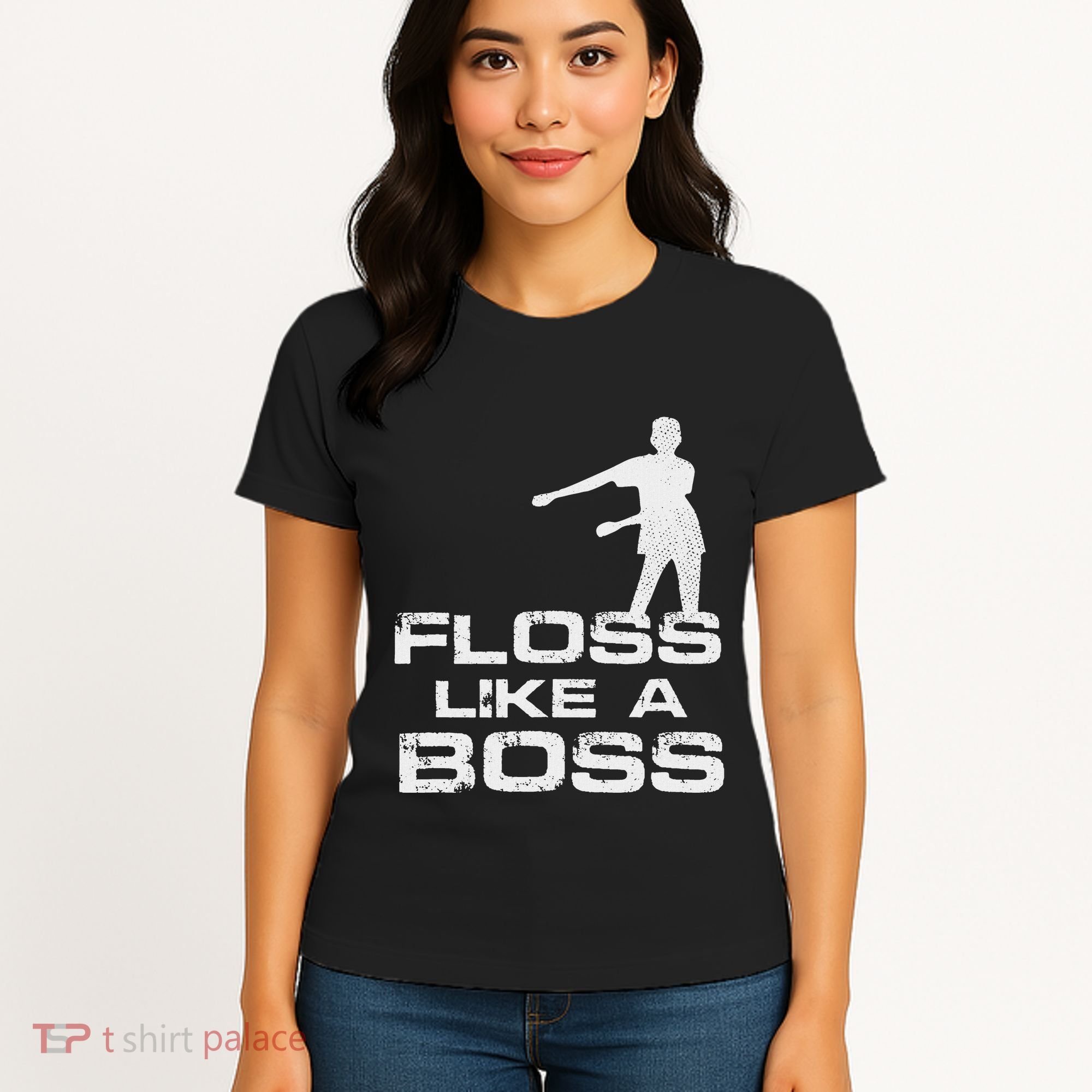 Floss Like A Boss Funny Dance Distress Women's T-Shirt