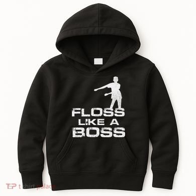 Floss Like A Boss Funny Dance Distress Kids Hoodie
