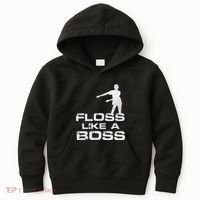 Floss Like A Boss Funny Dance Distress Kids Hoodie thumb 0