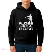 Floss Like A Boss Funny Dance Distress Kids Hoodie thumb 4