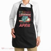 Fishing Legends Are Born In April Apron thumb 2