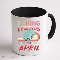 Fishing Legends Are Born In April Coffee Mug thumb 1
