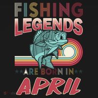 Fishing Legends Are Born In April Coaster thumb 2