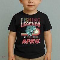 Fishing Legends Are Born In April Toddler T-Shirt thumb 2