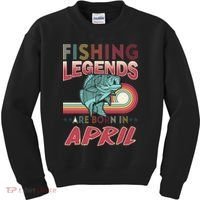 Fishing Legends Are Born In April Kids Sweatshirt thumb 0