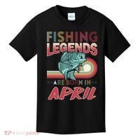 Fishing Legends Are Born In April Kids T-Shirt thumb 0