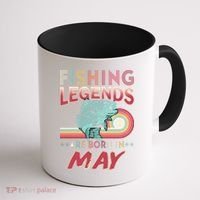 Fishing Legends Are Born In May Coffee Mug thumb 1
