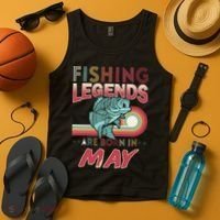Fishing Legends Are Born In May Tank Top thumb 4