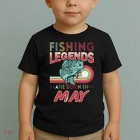 Fishing Legends Are Born In May Toddler T-Shirt thumb 2