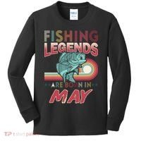 Fishing Legends Are Born In May Kids Long Sleeve Shirt thumb 0